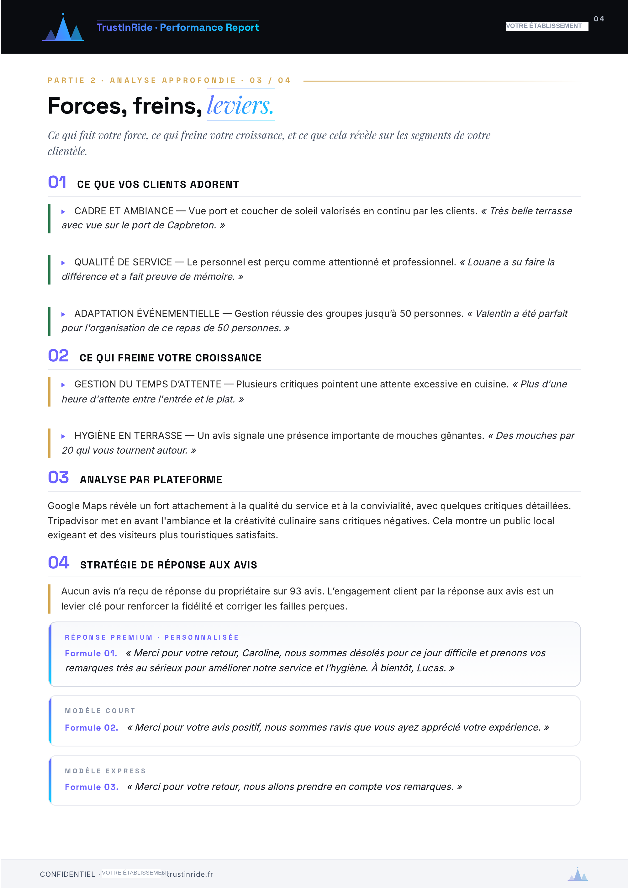 Rapport TrustInRide — analyse forces et freins